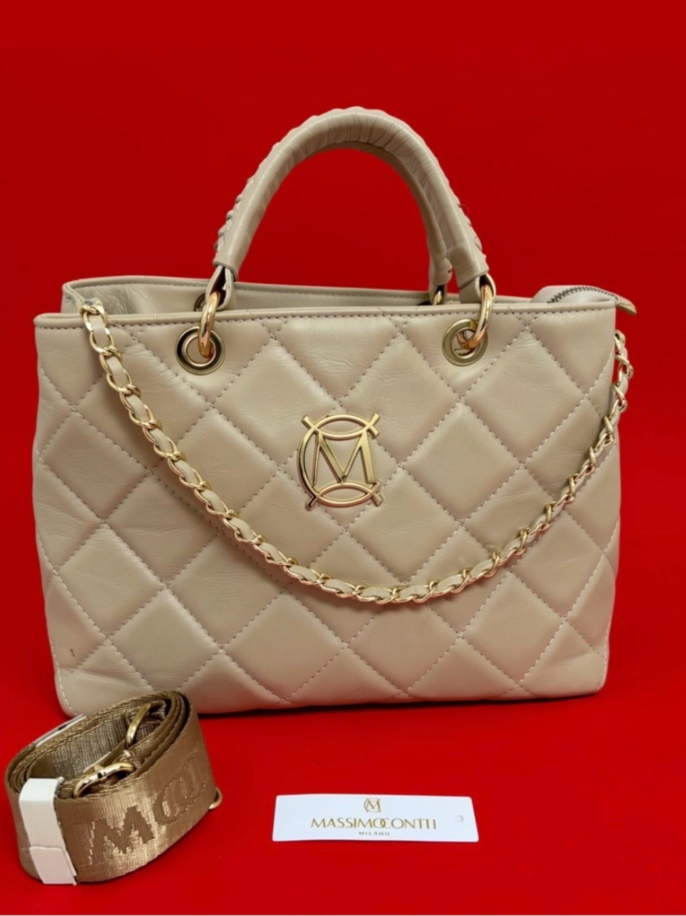 Made in Italy leather satchel bag
